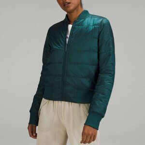 Lululemon non-stop bomber jacket (reversible, waterproof) Green Jasper